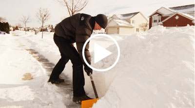 Yoga stretches to prepare for snow shoveling