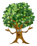 Tree character cartoon