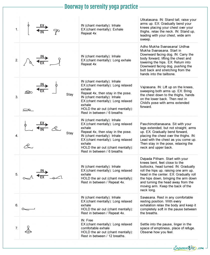 Doorway to serenity yoga practice