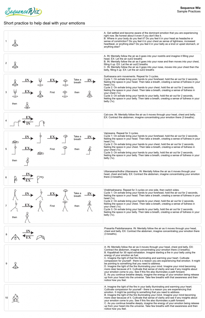 Yoga practice for emotional balance